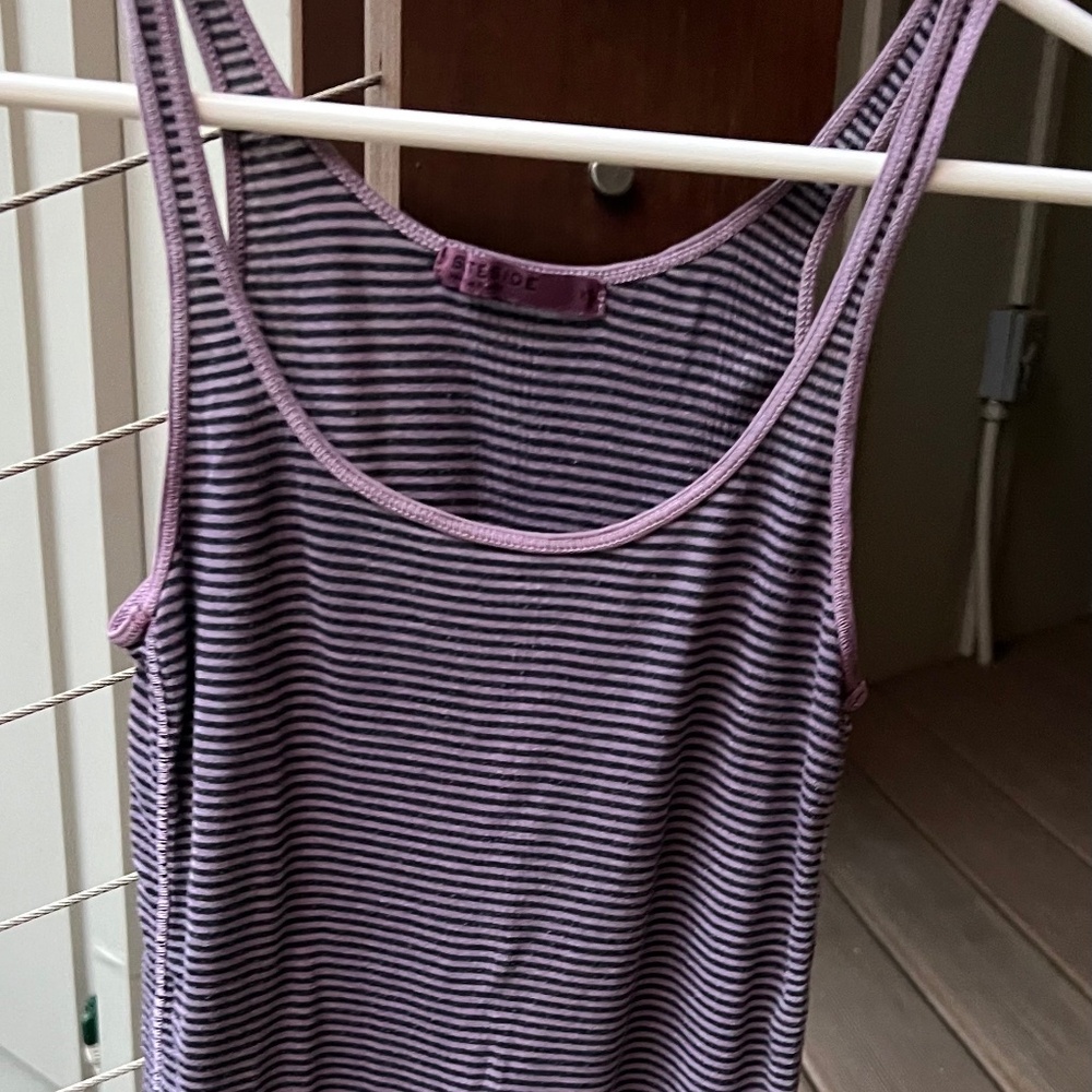 Stateside Brand Tank Top- Women  Size XS- Purple and Grey Striped - Picture 4 of 14